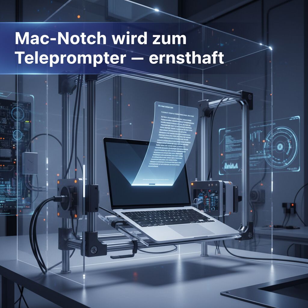 Mac-Notch wird zum Teleprompter — ernsthaft