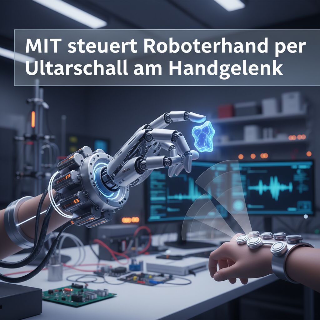 MIT steuert Roboterhand per Ultraschall am Handgelenk