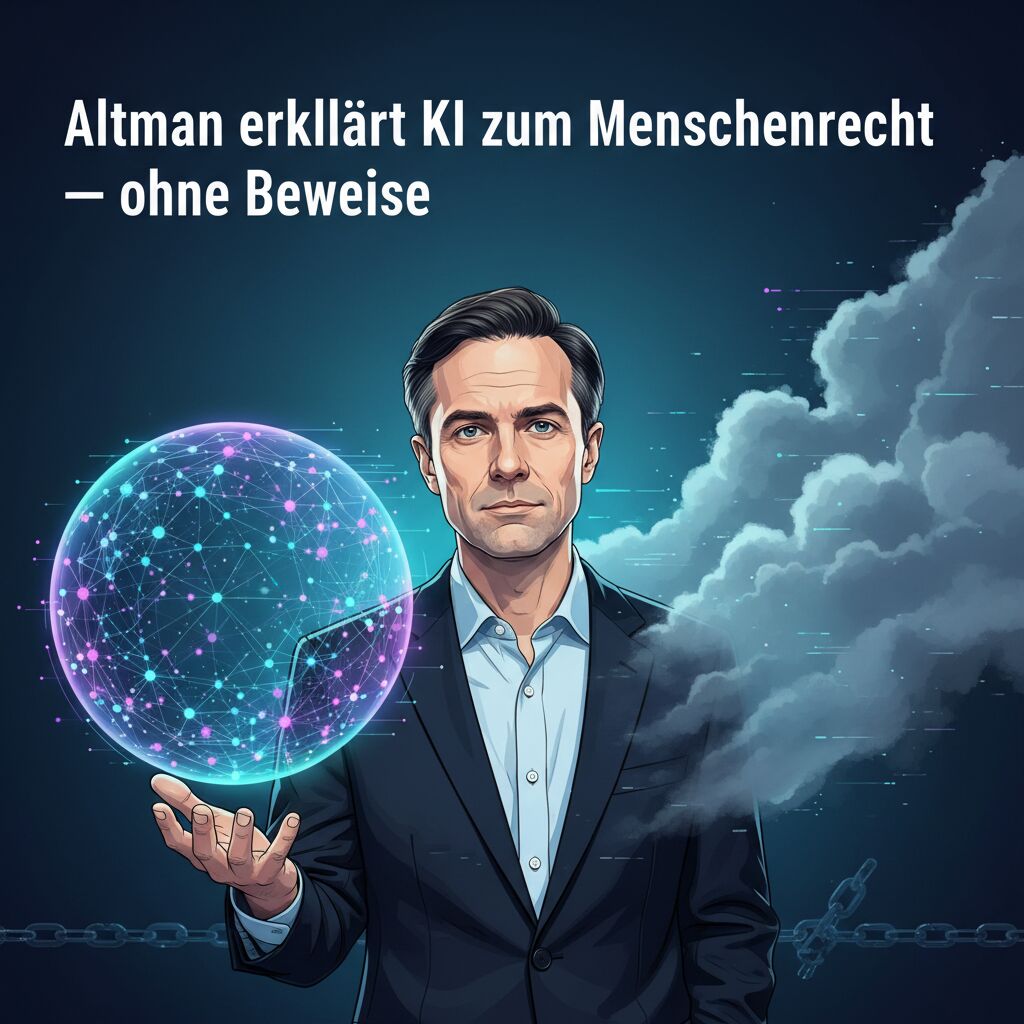 Altman erklärt KI zum Menschenrecht — ohne Beweise