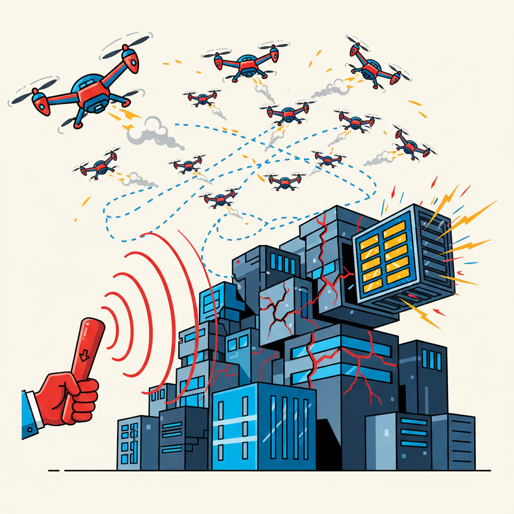 Drohnen treffen Rechenzentren — Big Tech zieht Notbremse