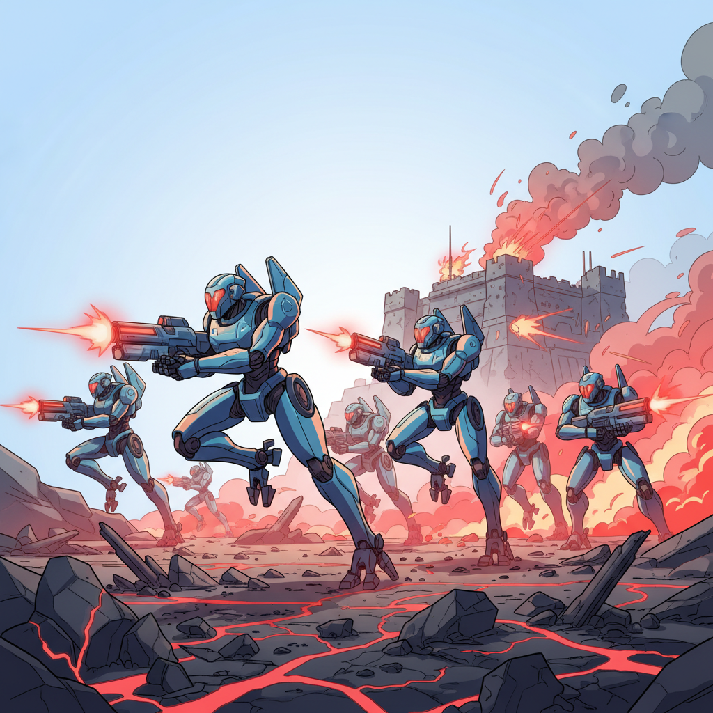 Roboter stürmen feindliche Stellung — kein Soldat dabei